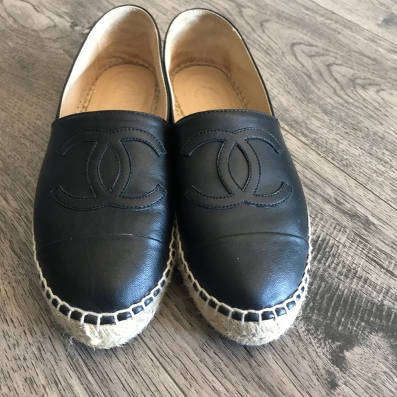 Chanel espadrilles black leather - Picture 5 of 8